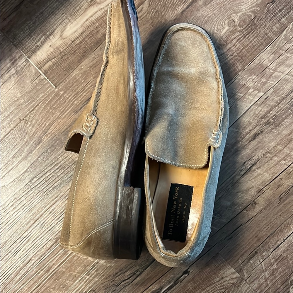 To Boot Tan Loafers with Moccasin Stitching - Picture 3 of 4